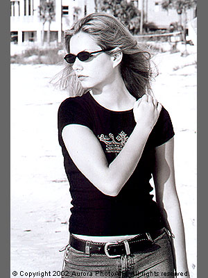 Tampa independent model Roxanne Kowalska. Modeling portfolio photograph by photographer C. A. PAssinault, AuroraPhotoArts.Com